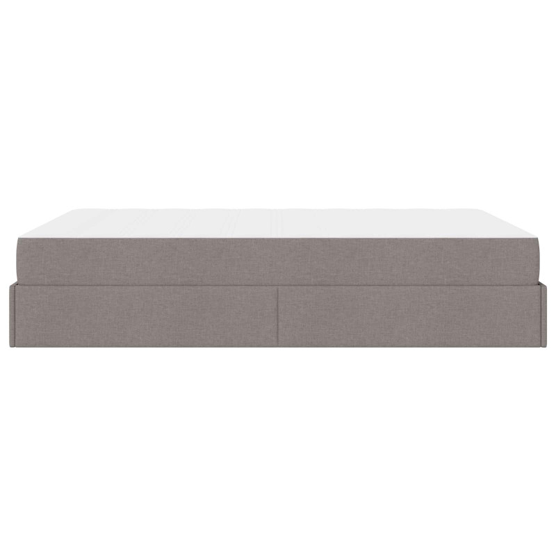 Rama łóżka z materacem z materacem 2 pcs Ciemnoszary tkanina
