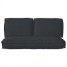 Zestaw poduszek 3 pcs Czarny Materiał Oxford