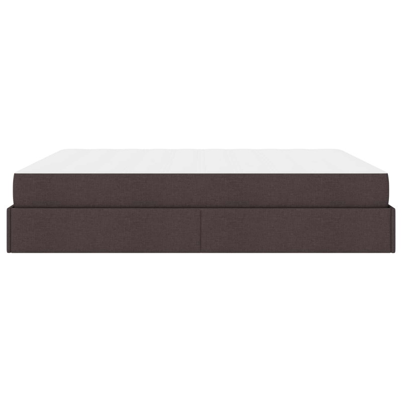 Rama łóżka z materacem z materacem 2 pcs Brązowy tkanina