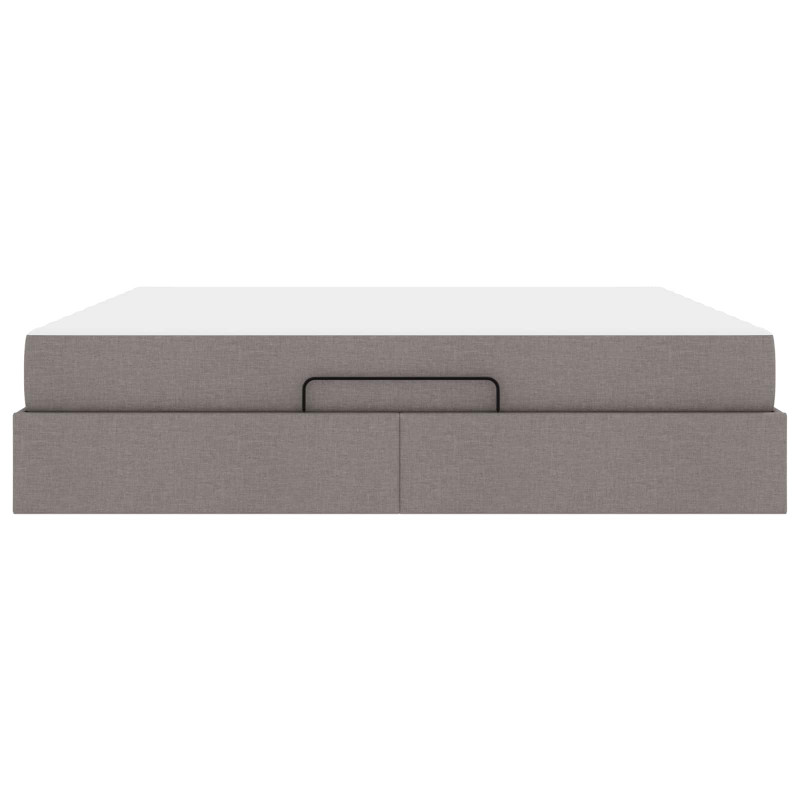 Rama łóżka z materacem z materacem 2 pcs Ciemnoszary tkanina