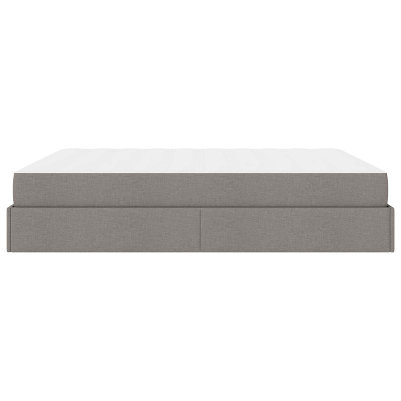Rama łóżka z materacem z materacem 2 pcs Ciemnoszary tkanina