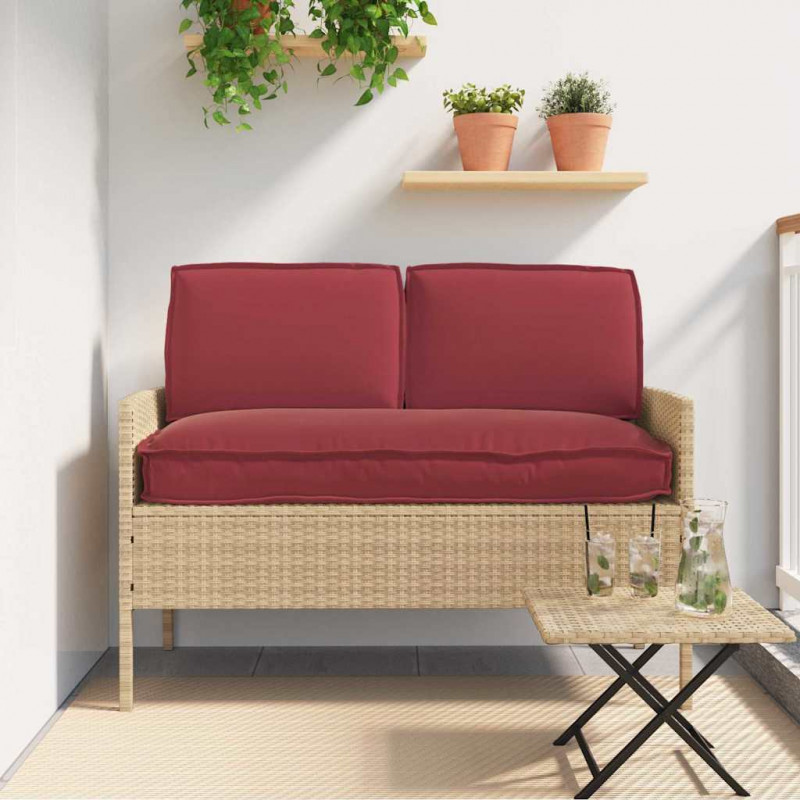 Zestaw poduszek 3 pcs Czerwone wino Materiał Oxford