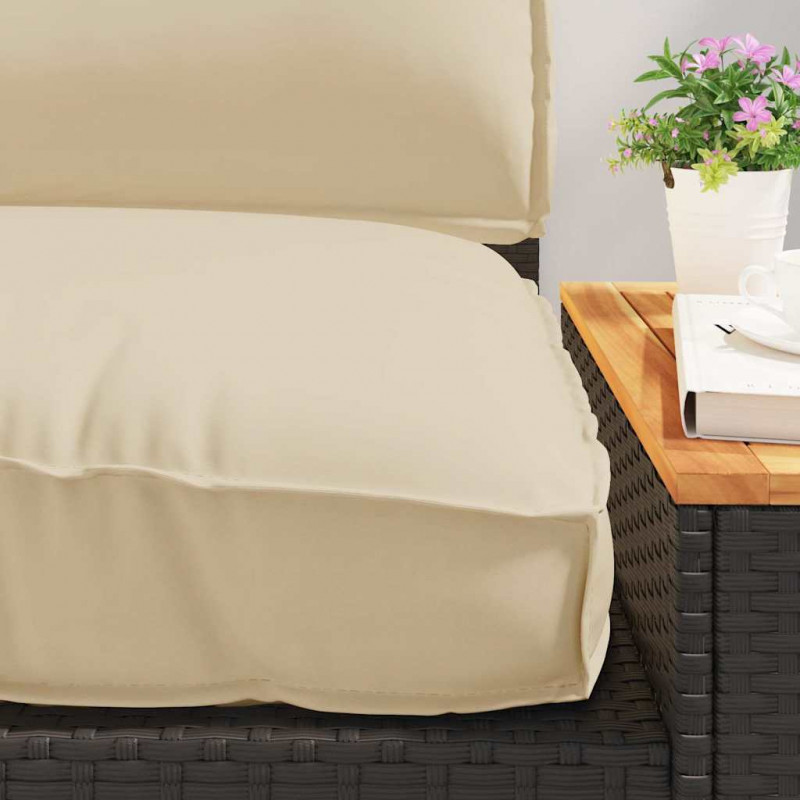 Zestaw poduszek 3 pcs Beżowy Materiał Oxford
