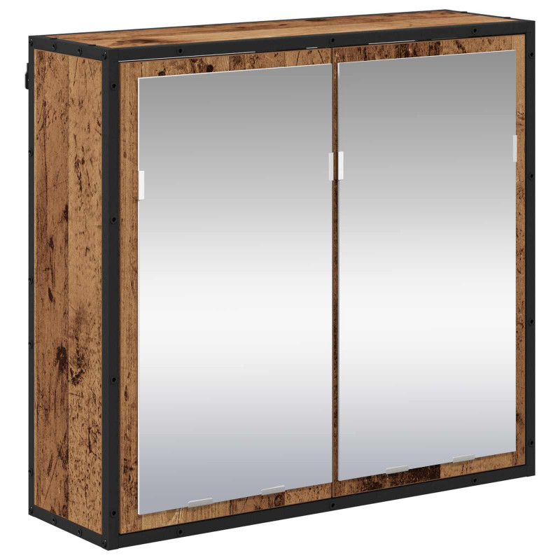 Zestaw mebli łazienkowych z szufladą z półką 3 pcs Stare drewno