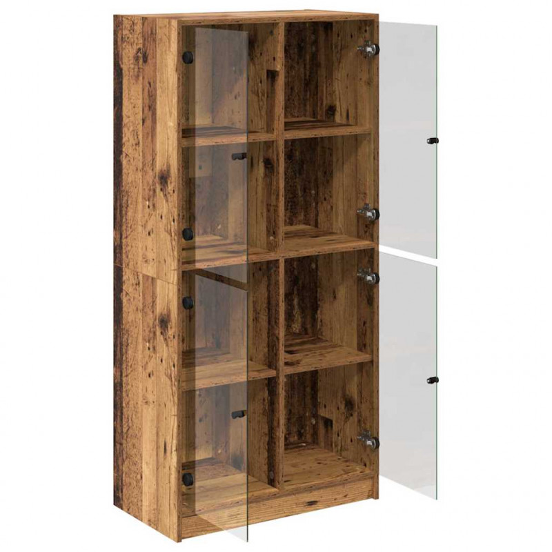 Highboard Stare drewno 68 x 37 x 142 cm Materiał drewnopochodny