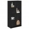 Highboard Czarny Dąb 68 x 37 x 142 cm Materiał drewnopochodny
