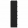 Highboard Czarny Dąb 68 x 37 x 142 cm Materiał drewnopochodny
