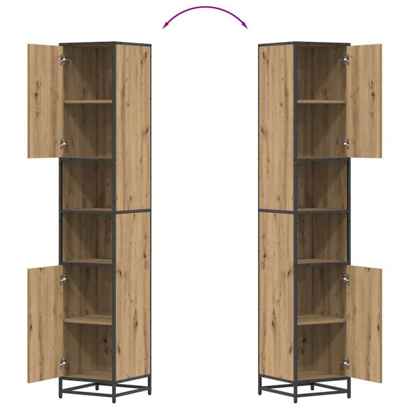 Zestaw mebli łazienkowych z półką 3 pcs Dąb rzemieślniczy
