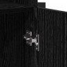Highboard Czarny Dąb 80 x 42,5 x 185 cm Materiał drewnopochodny