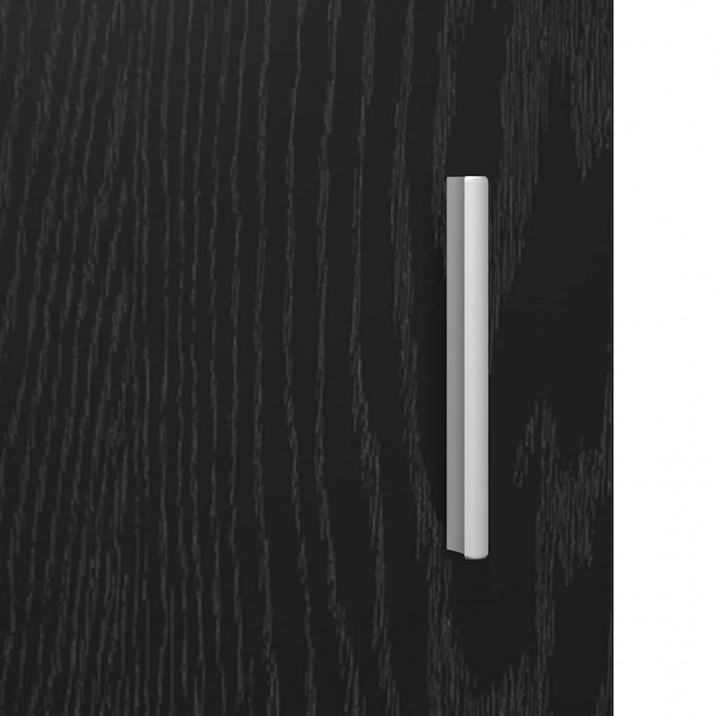 Highboard Czarny Dąb 80 x 42,5 x 185 cm Materiał drewnopochodny