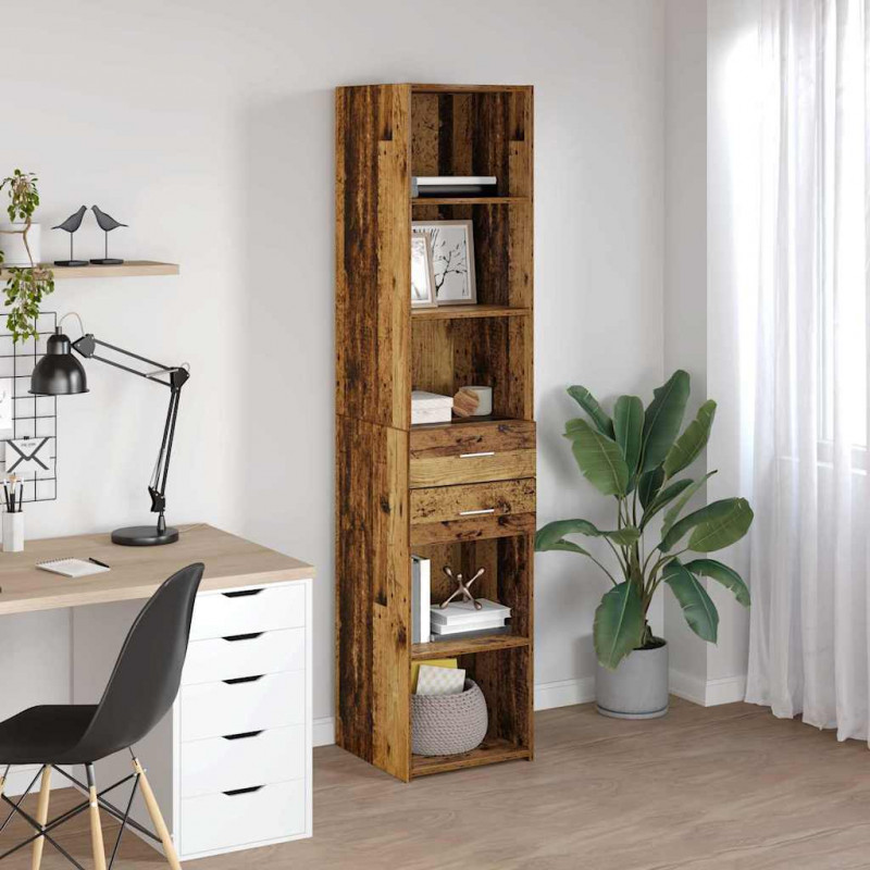 Highboard z szufladą Stare drewno 40 x 42,5 x 185 cm