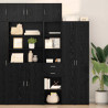 Highboard Czarny Dąb 40 x 42,5 x 185 cm Materiał drewnopochodny