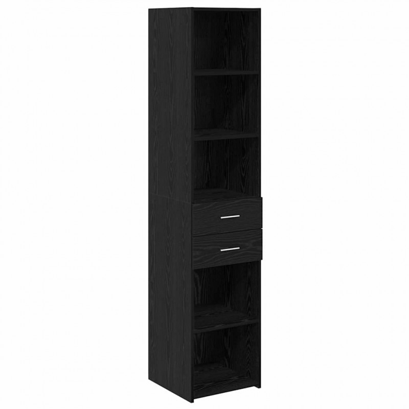 Highboard Czarny Dąb 40 x 42,5 x 185 cm Materiał drewnopochodny