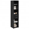 Highboard Czarny Dąb 40 x 42,5 x 185 cm Materiał drewnopochodny