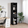 Highboard Czarny Dąb 40 x 42,5 x 185 cm Materiał drewnopochodny