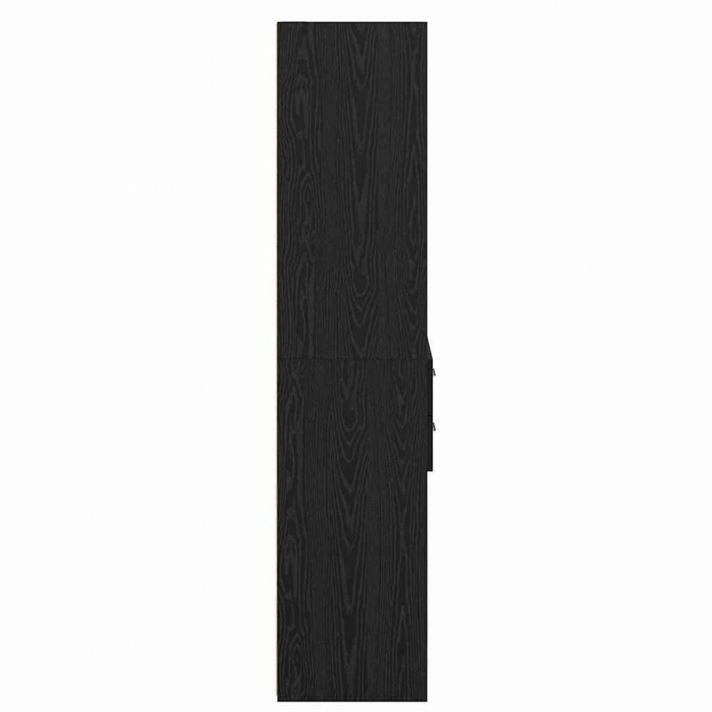 Highboard Czarny Dąb 40 x 42,5 x 185 cm Materiał drewnopochodny