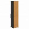 Highboard Czarny Dąb 40 x 42,5 x 185 cm Materiał drewnopochodny