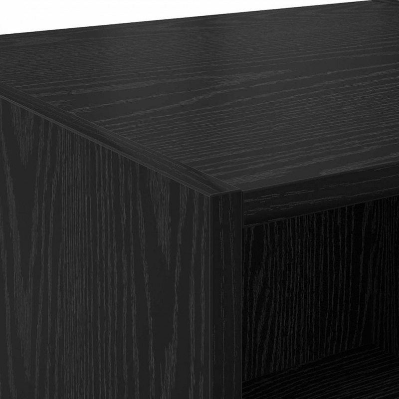 Highboard Czarny Dąb 40 x 42,5 x 185 cm Materiał drewnopochodny