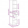 Highboard Czarny Dąb 40 x 42,5 x 185 cm Materiał drewnopochodny