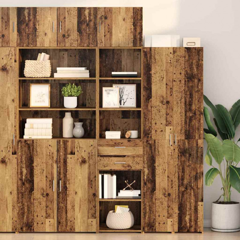 Highboard z szufladą Stare drewno 45 x 42,5 x 185 cm