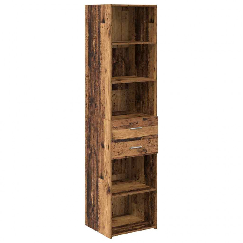 Highboard z szufladą Stare drewno 45 x 42,5 x 185 cm