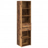 Highboard z szufladą Stare drewno 45 x 42,5 x 185 cm