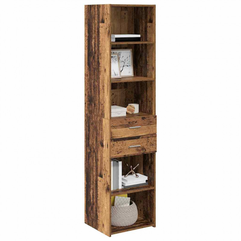 Highboard z szufladą Stare drewno 45 x 42,5 x 185 cm