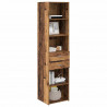 Highboard z szufladą Stare drewno 45 x 42,5 x 185 cm