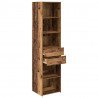 Highboard z szufladą Stare drewno 45 x 42,5 x 185 cm