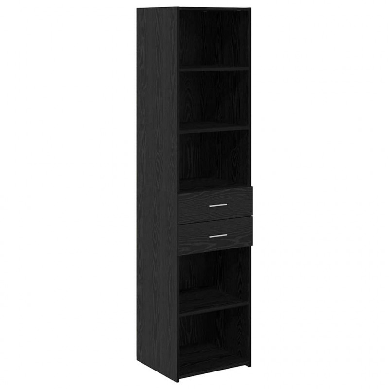 Highboard Czarny Dąb 45 x 42,5 x 185 cm Materiał drewnopochodny