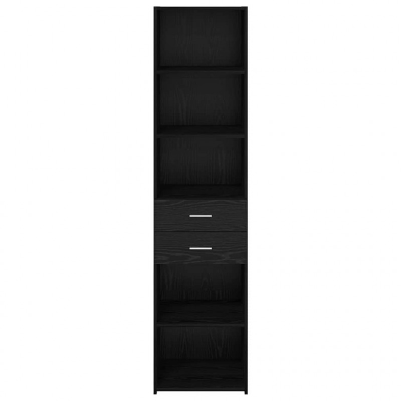 Highboard Czarny Dąb 45 x 42,5 x 185 cm Materiał drewnopochodny
