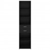 Highboard Czarny Dąb 45 x 42,5 x 185 cm Materiał drewnopochodny