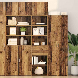 Highboard z szufladą Stare drewno 50 x 42,5 x 185 cm