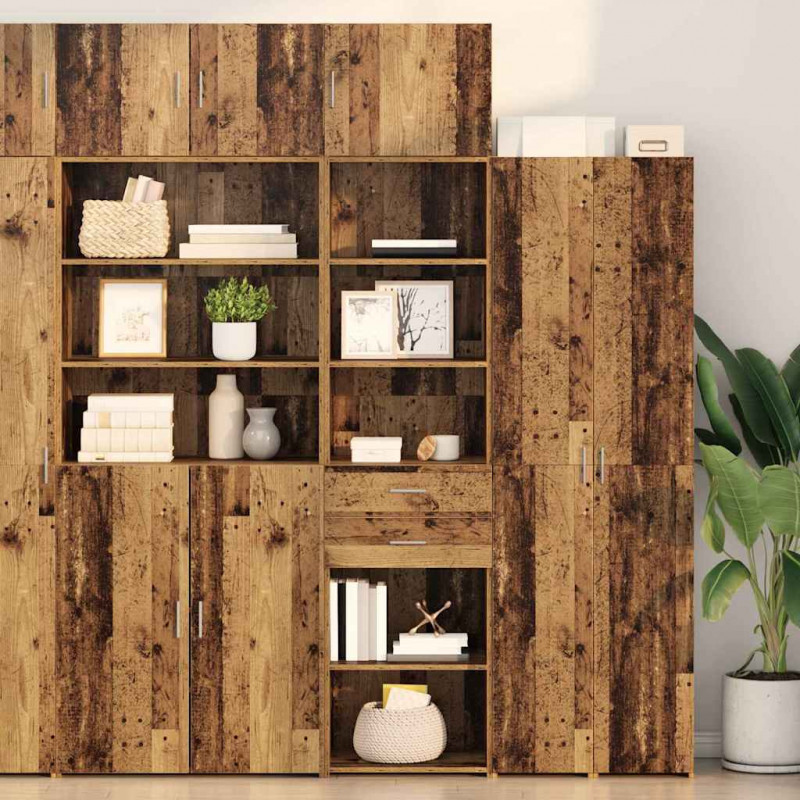 Highboard z szufladą Stare drewno 50 x 42,5 x 185 cm