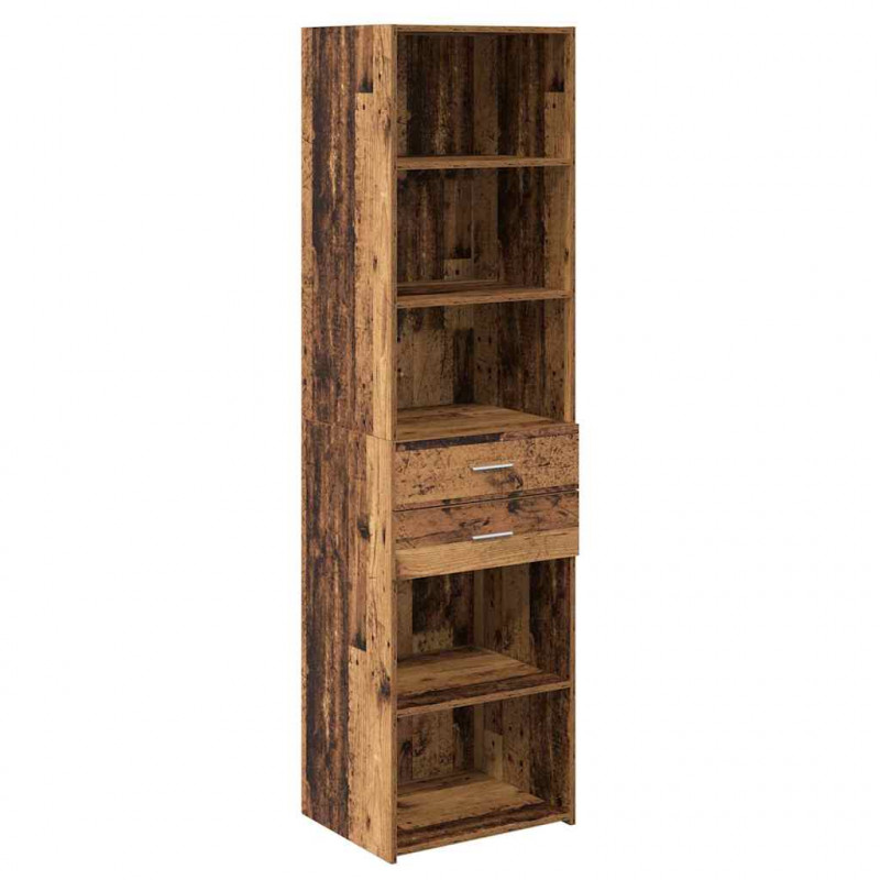 Highboard z szufladą Stare drewno 50 x 42,5 x 185 cm
