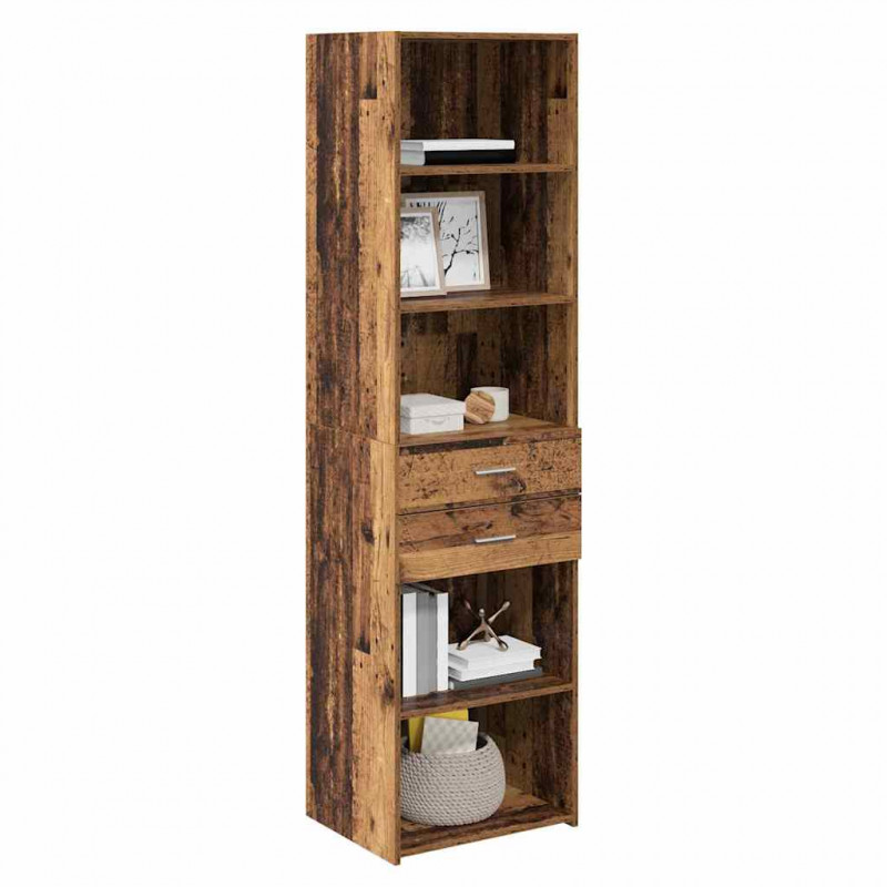 Highboard z szufladą Stare drewno 50 x 42,5 x 185 cm