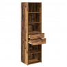 Highboard z szufladą Stare drewno 50 x 42,5 x 185 cm