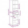 Highboard z szufladą Stare drewno 50 x 42,5 x 185 cm