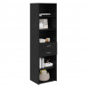 Highboard Czarny Dąb 50 x 42,5 x 185 cm Materiał drewnopochodny