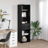 Highboard Czarny Dąb 50 x 42,5 x 185 cm Materiał drewnopochodny