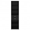 Highboard Czarny Dąb 50 x 42,5 x 185 cm Materiał drewnopochodny