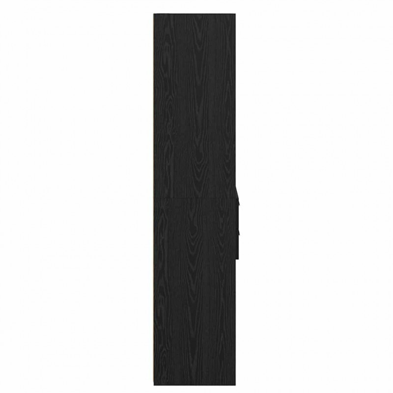 Highboard Czarny Dąb 50 x 42,5 x 185 cm Materiał drewnopochodny