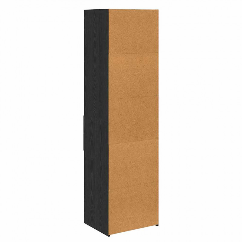 Highboard Czarny Dąb 50 x 42,5 x 185 cm Materiał drewnopochodny