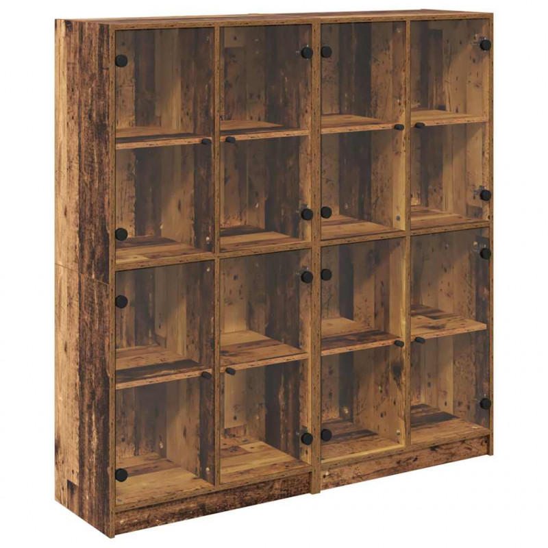 Highboard 2 pcs Stare drewno 68 x 37 x 142 cm