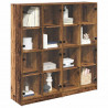 Highboard 2 pcs Stare drewno 68 x 37 x 142 cm