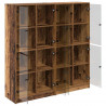 Highboard 2 pcs Stare drewno 68 x 37 x 142 cm