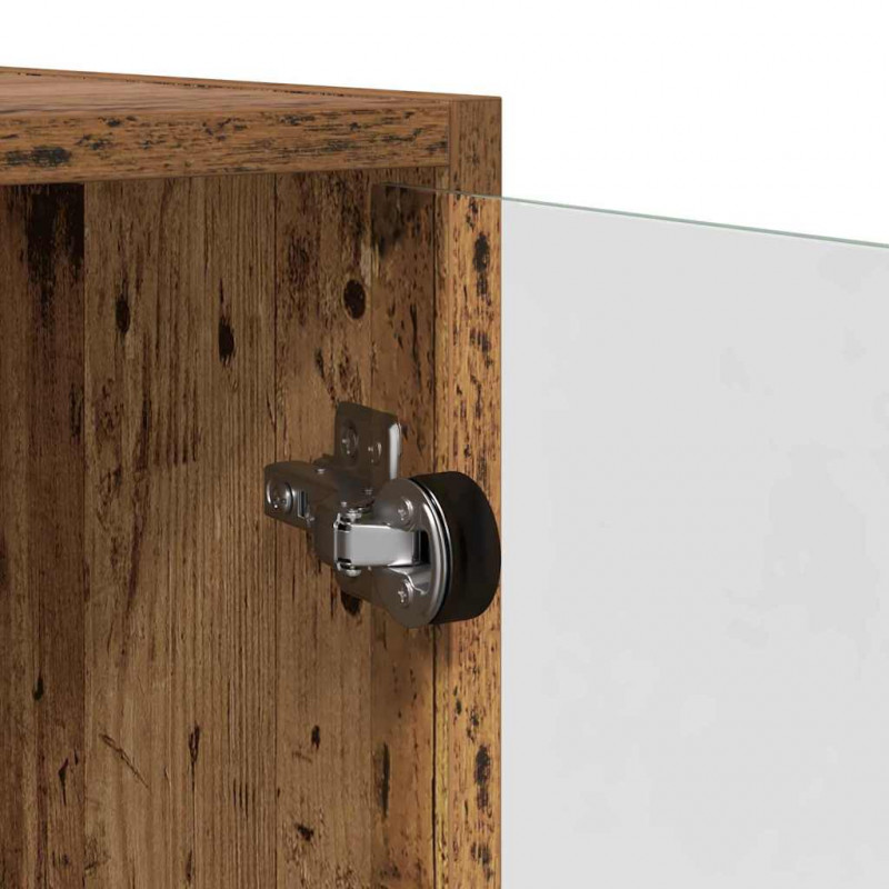 Highboard 2 pcs Stare drewno 68 x 37 x 142 cm