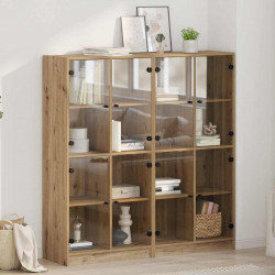 Highboard 2 pcs Dąb rzemieślniczy 68 x 37 x 142 cm