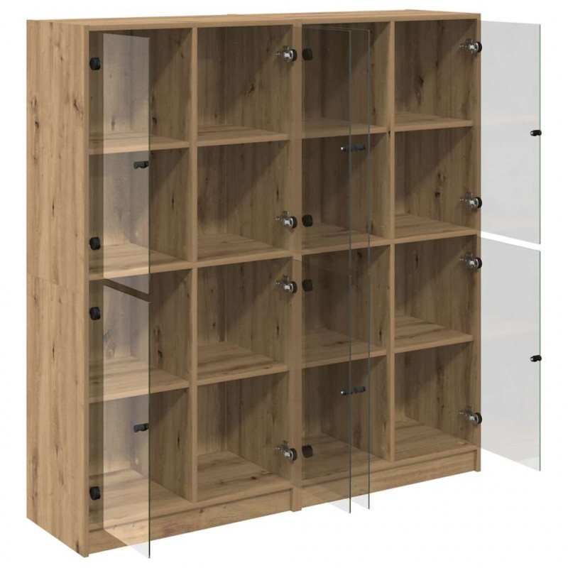 Highboard 2 pcs Dąb rzemieślniczy 68 x 37 x 142 cm