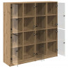 Highboard 2 pcs Dąb rzemieślniczy 68 x 37 x 142 cm